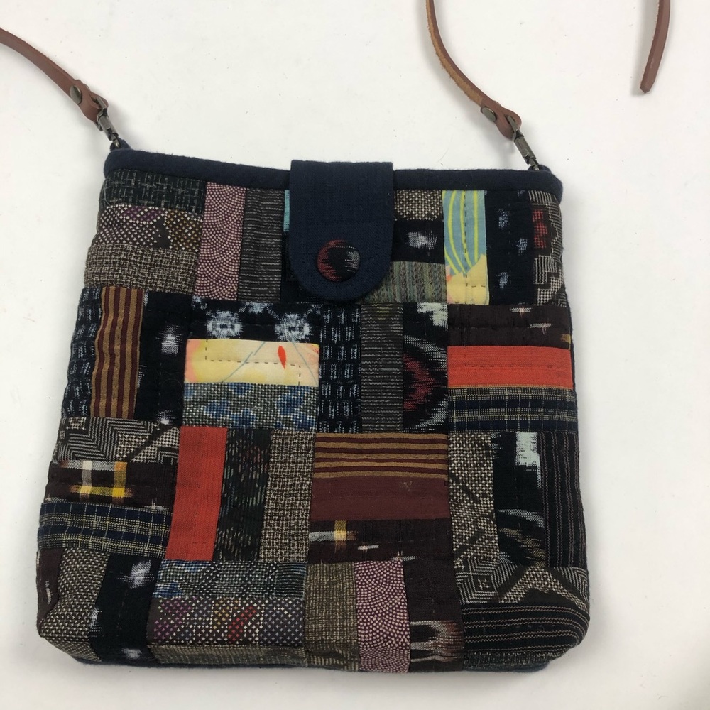 Vintage Quilted Patchwork Handmade Crossbody Bag … - image 3